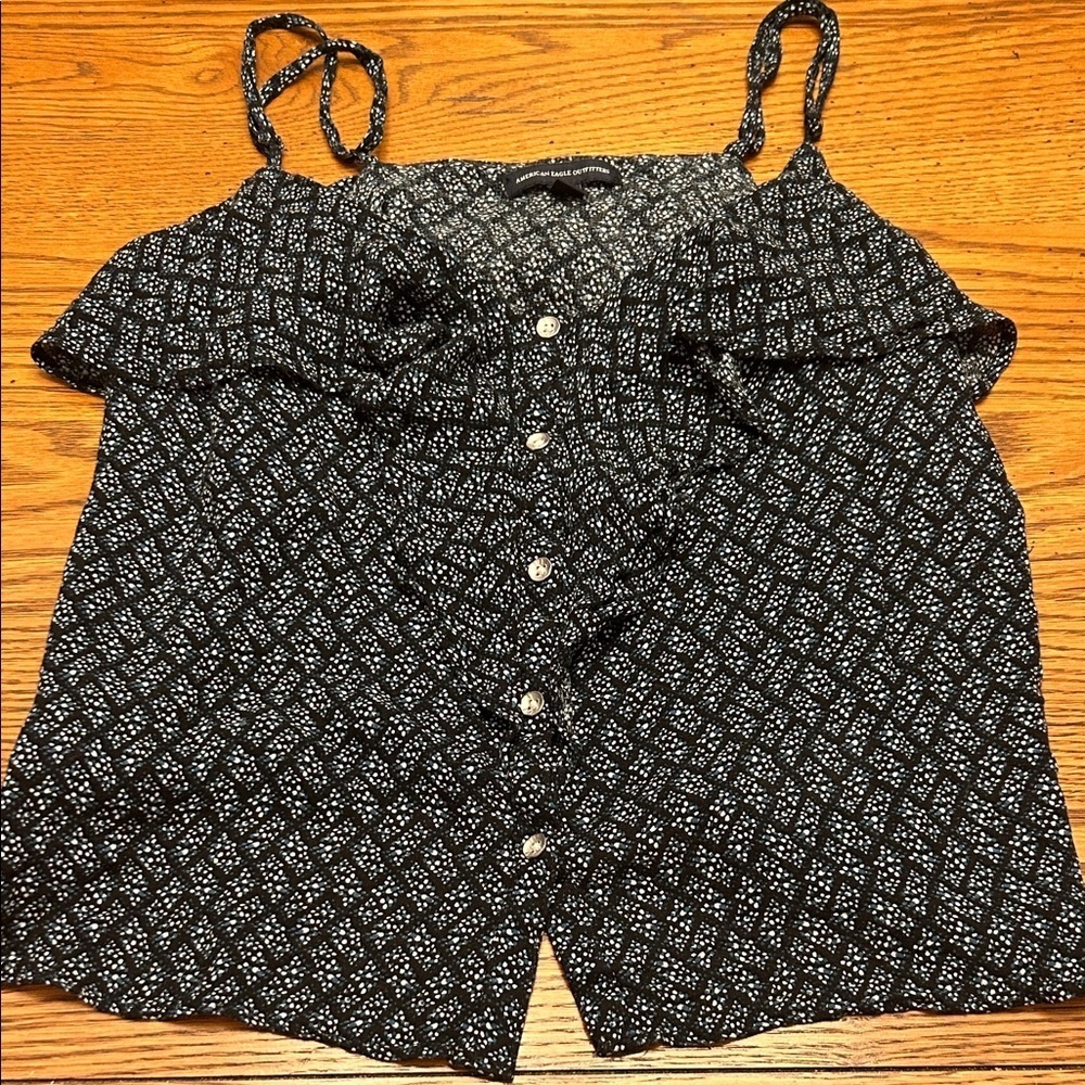 American Eagle Outfitters Black and White Blouse